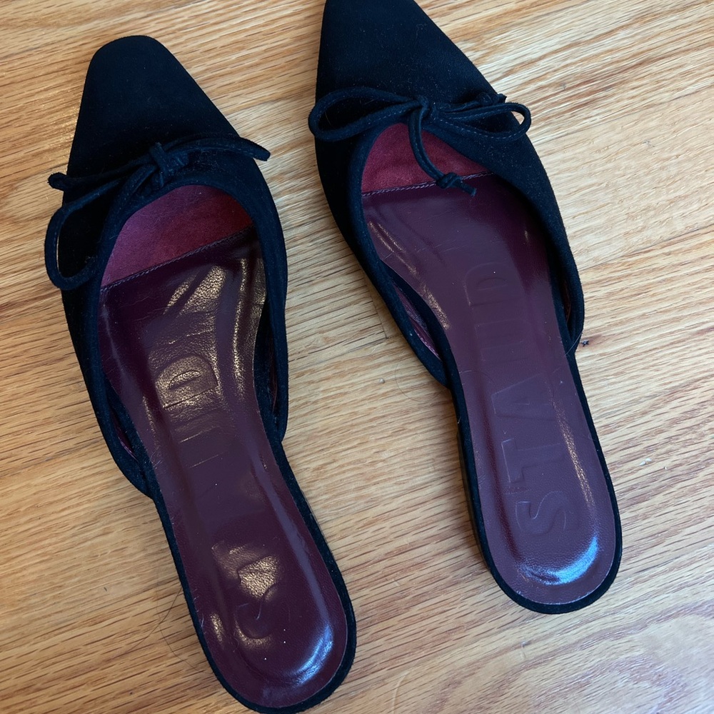 STAUD Suede Slide On Flats